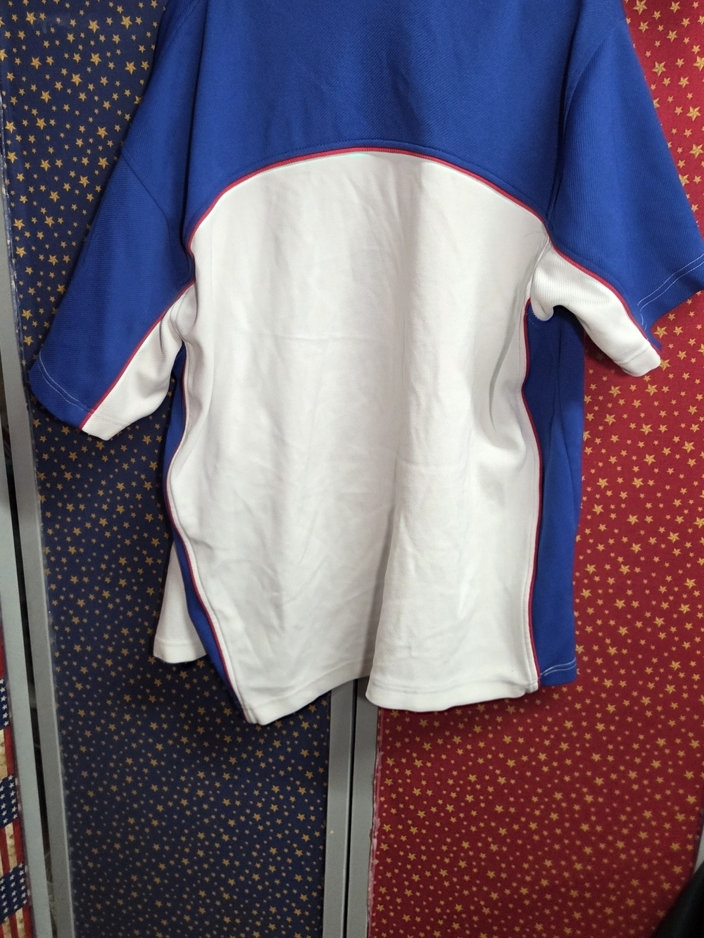 **Nike Kansas KU Blue & White Baseball Jersey** - Picture 7 of 9